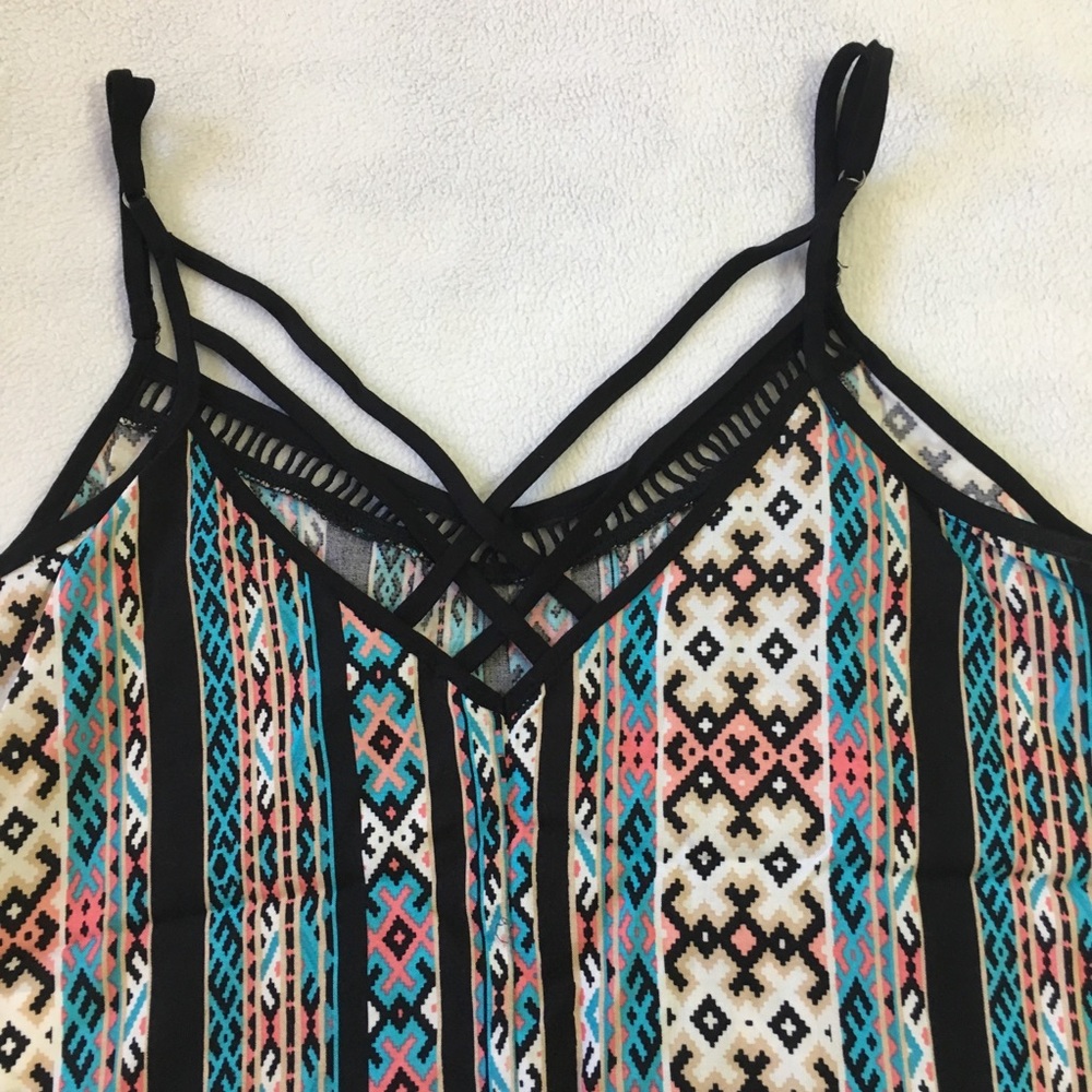 Forever 21 colorful adjustable strap crop tank top - Picture 4 of 6